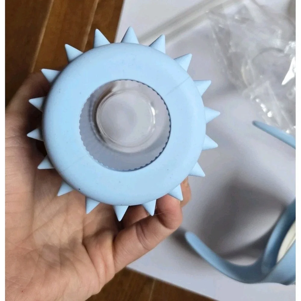 Tabor Place Spikey Bear Glass Sippy Cup for Toddlers 8oz Leakproof Silicone